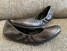 Cole Haan Grand OS Shoes Black Leather Ballet Flats - Women's Sz 5B