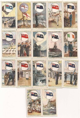 1929  Flags of the Empire  Tobacco Card Lot (17 Different)  W.D. & H.O. Wills