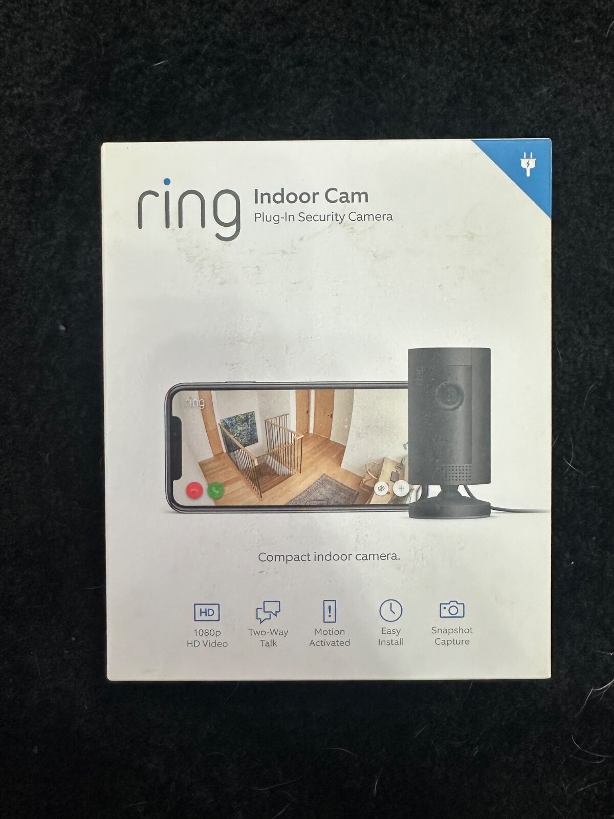 2nd Gen Ring Indoor Cam in Black - HD Security Camera-image