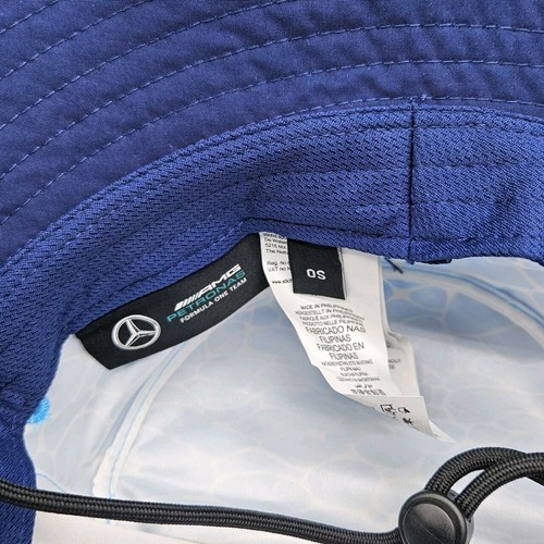 Mercedes Benz F1 SE George Russell "No Diving" Miami USA GP Bucket Hat Blue Cap - Picture 5 of 5