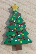 Christmas Tree 3 Wooden MAGNET NEW