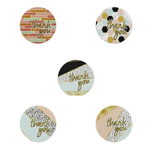 x100 Thank You Stickers For Your Purchase Business Labels Round Heart Wedding - Picture 72 of 73