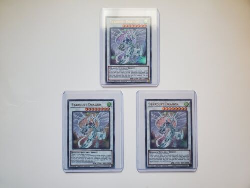 Stardust Dragon - Holographic Ultra Rare - Limited Edition 3 Cards!!! - Afbeelding 1 van 4