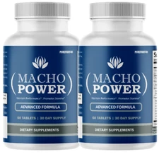 Macho Power Male Maximum Performance Advanced Formula Tablet- Two (2) Bottles