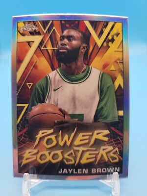 2024 Topps Chrome Refractor Jaylen Brown Power Boosters #PB-9 Boston Celtics- NM