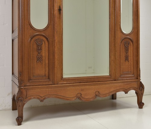 ANTIK! Großer Dielenschrank restauriert Neobarock Eiche massiv Kleiderschrank - Bild 10 von 12