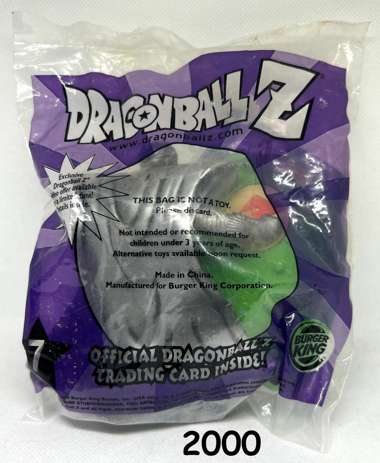 Dragon Ball Z BK PICCOLO figure with stand trading card 2000 NIOP