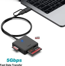 Memory Card Reader, BENFEI 4In1 USB USB-C to SD Micro SD MS CF Card Reader Adapt