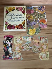 Glanzbilder und Buch 500 Schöne Verse Fürs Poesiealbum 