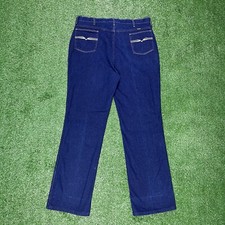 Vintage 70s Maverick Blue Denim Jeans Talon Zipper Men's 38x33 Made In USA -READ