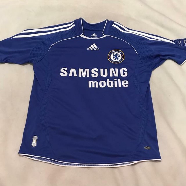 Chelsea FC Samsung Mobile Blue Adidas Clima Cool Soccer Jersey Youth