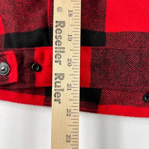 Levis Jacket Youth Large Red Buffalo Plaid Snap Button Sherpa Collar Long Sleeve - Picture 17 of 19