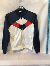 Vintage 80s Adidas Trefoil Red White Blue Track Jacket Made In USA Size M