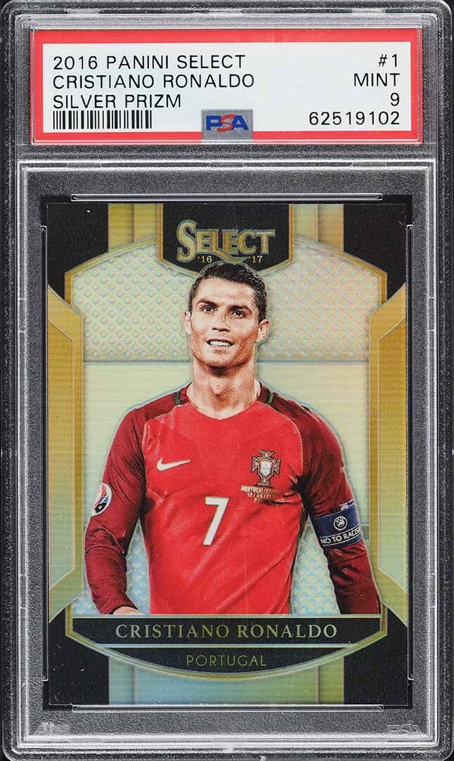 2016-17 Panini Select Terrace Silver Prizm Cristiano Ronaldo #1 PSA 9 MINT SP
