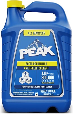 PEAK 50/50 Prediluted Antifreeze and Coolant for All Engine Cooling Systems