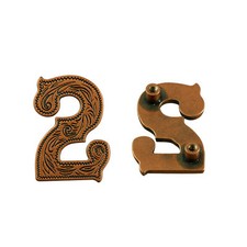 Number 2 Screwback Concho in Antique Copper 1339-293