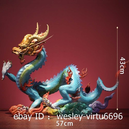 Home Decoration Brass Copper Handpainted Folk Fengshui God Animal