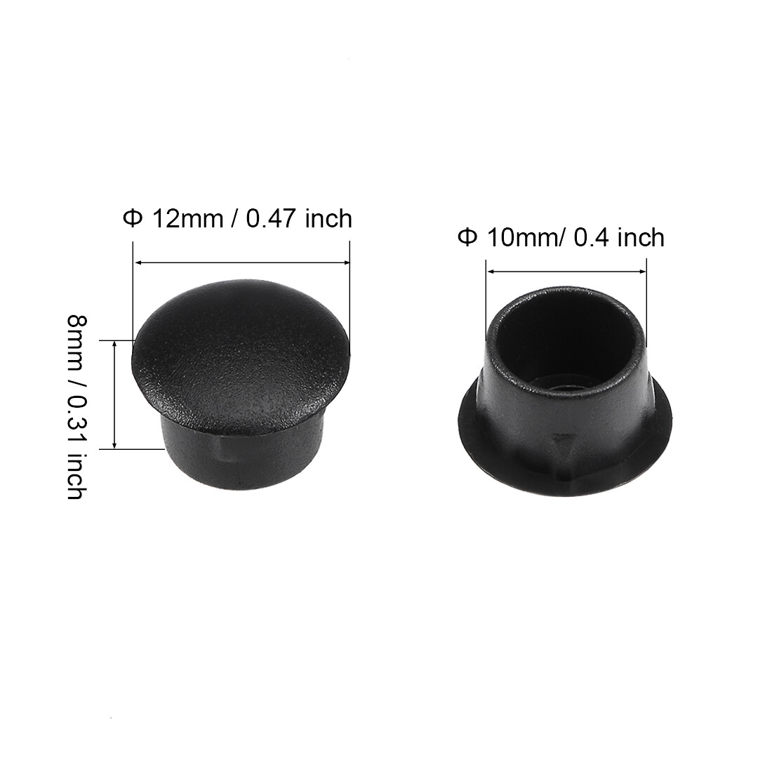 Screw Cap Cover,30Pcs 10mm Dia Black Plastic Locking Hole Plug Button Top Flush 784958506622 eBay