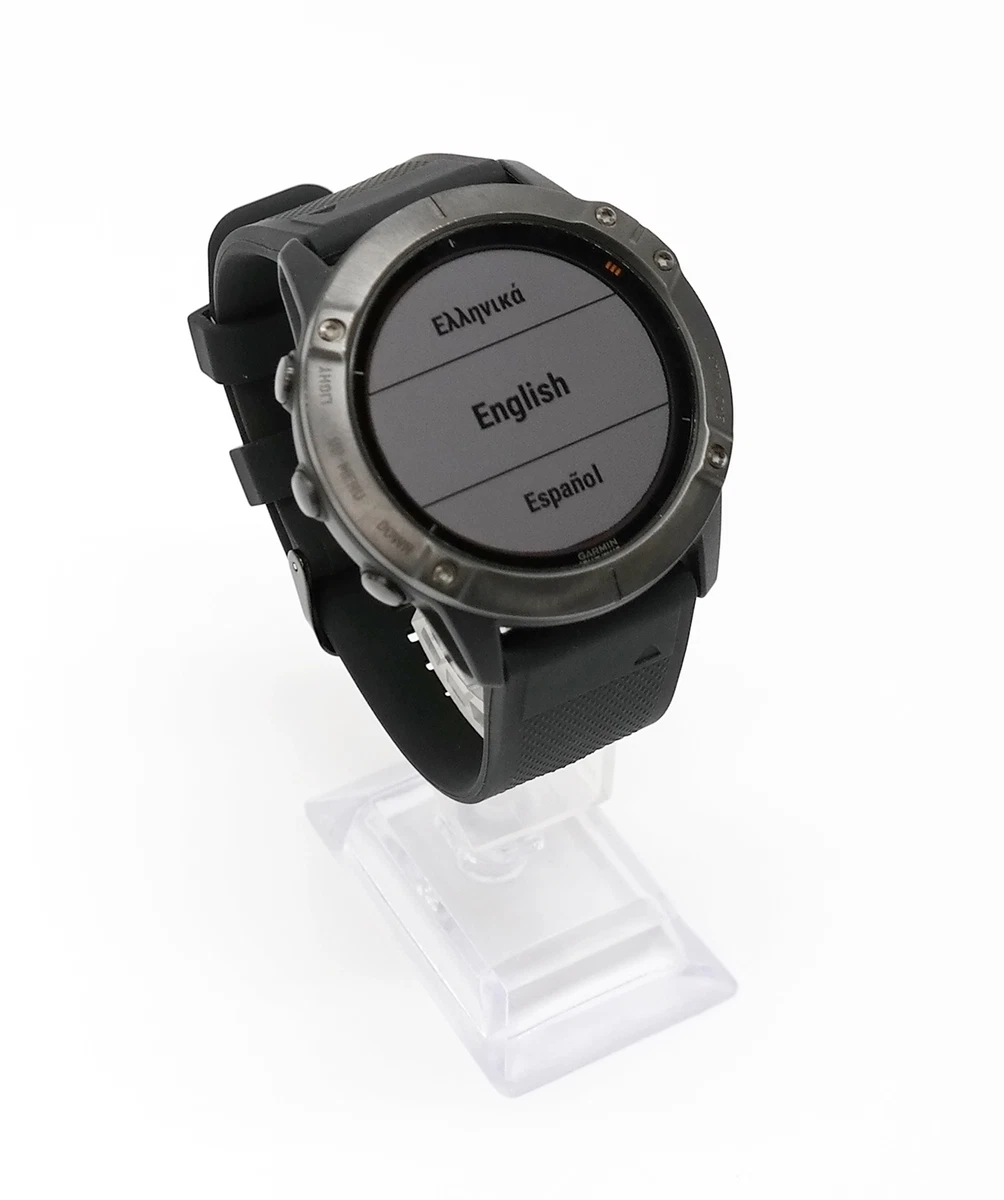 Garmin Fenix 6X Pro Solar Titanium Multisport GPS Smartwatch Black Gray