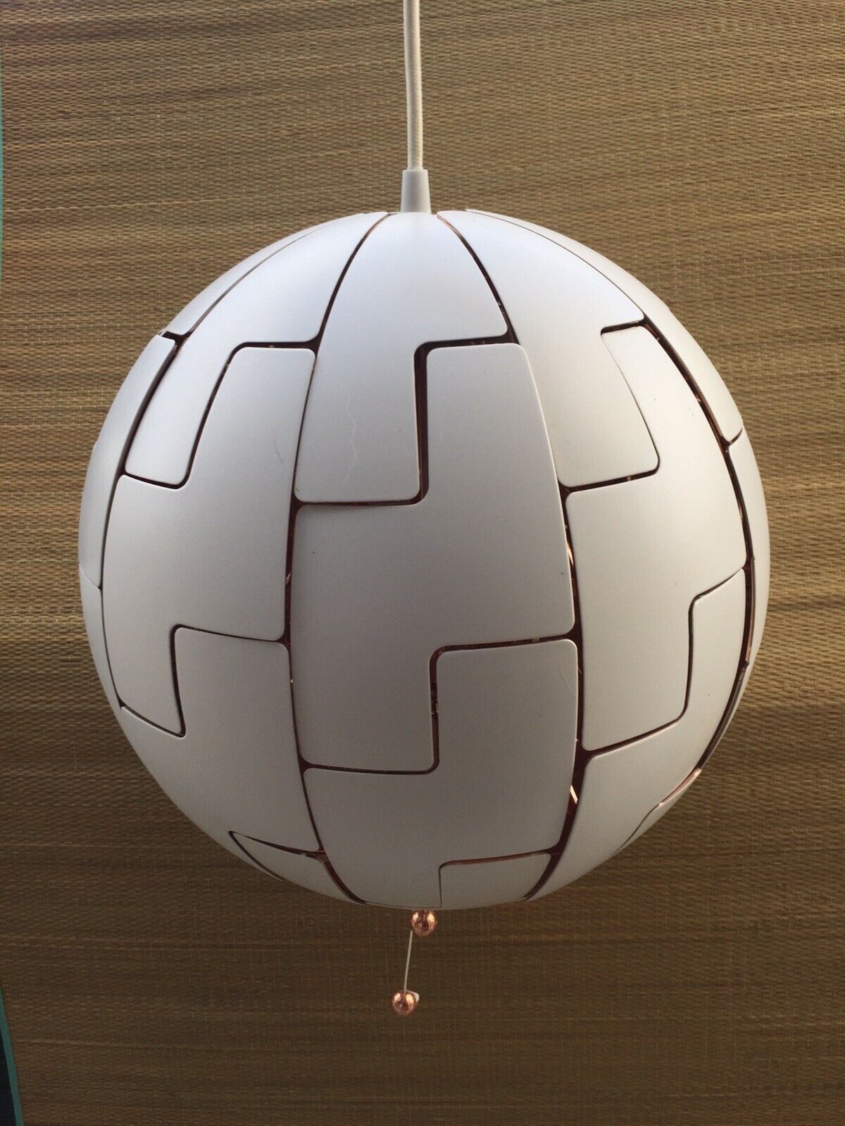 Ikea Ps 14 Pendant Ceiling Light White Copper Death Star 35cms For Sale Online Ebay