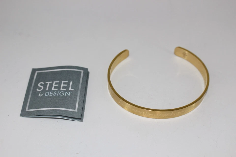 Pulsera Acero Por Diseño Acero Inoxidable Oro Religioso NUEVO Foto 2 de 4