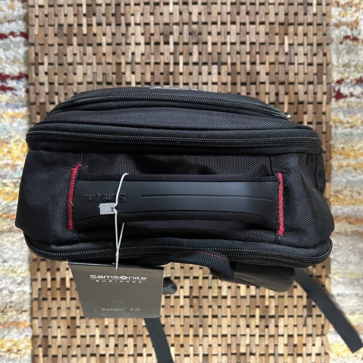 Samsonite Xenon Backpack Laptop Bag Black Multipocket Double Strap