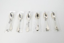 Christofle Fidelio, 925 Sterlingsilber Kaffeel&ouml;ffel, L&ouml;ffel-Set, 6-Teilig