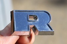 1961 Ford Galaxie Sunliner Starliner Chrome Letter R Emblem Oem C1ab-16606-c 1961 Ford Galaxie Sunliner Starliner Chrome Letter R Emblem Oem C1ab-16606-c
