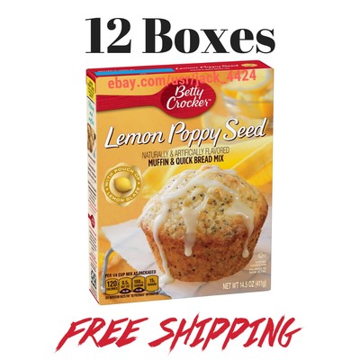 12boxes Betty Crocker Lemon Poppy Seed Muffin And Quick Bread