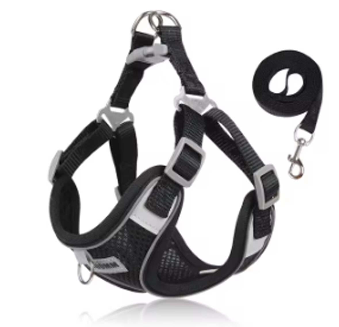 Rhinestone Dog Harness and Leash Set Soft Suede Leather for Small