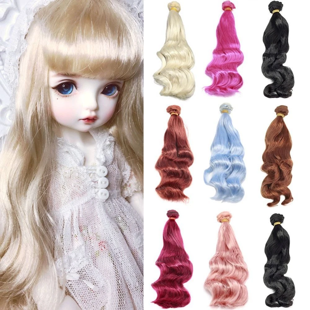 Wire 20cm Doll Wigs Long Straight DIY Dolls Accessories Wig Hair