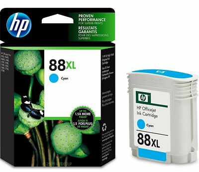 New Genuine HP 88XL Cyan Ink Cartridges, OfficeJet Pro 8500 A909a