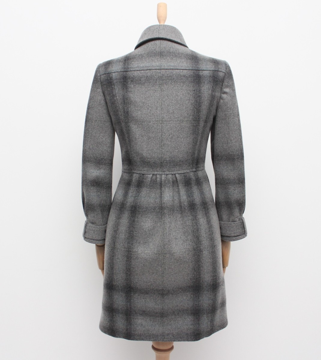 Women's BURBERRY London Wool Cashmere Nova Check Long Coat RARE