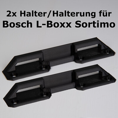 2 Stk. Halter / Halterung für Bosch L-Boxx / LBoxx Sortimo - schwarz - TOP