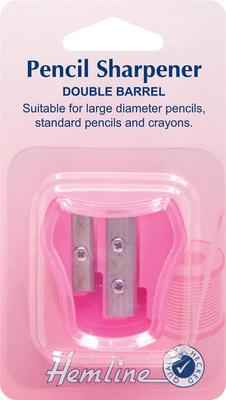 Hemline Double Barrel Pencil Sharpener Fabric Marker Haberdashery Sewing Supply