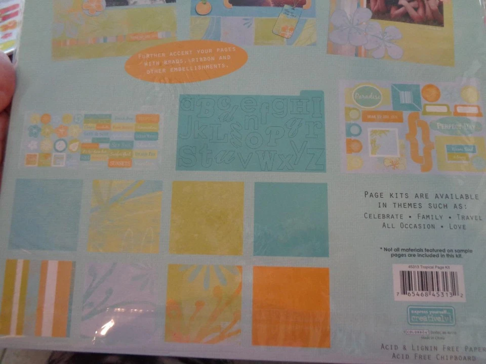 Kit de páginas perfectas TROPICAL playa álbum de recortes tarjetas manualidades Foto 2 de 2