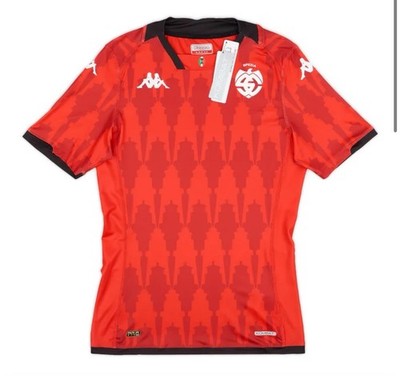Kappa Spezia Kombat Pro Authentic Soccer Jersey  Skin Fit Red/Black Men XL, NWT