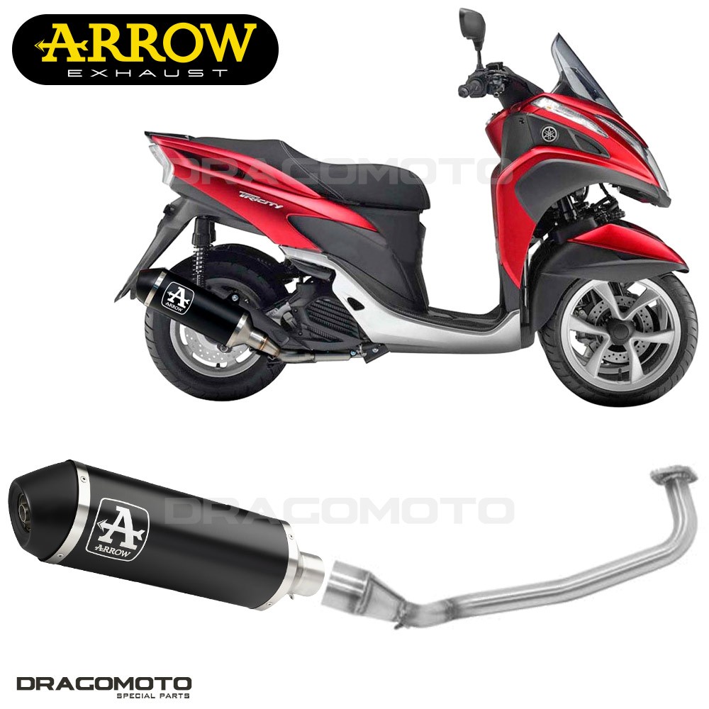 Pot ARROW URBAN TRICITY 125 alu noir pour optimiser les performances