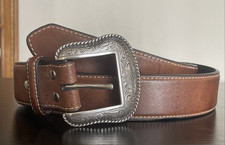 Nocona Men's Plain Strap Brown Leather Belt Sz 38