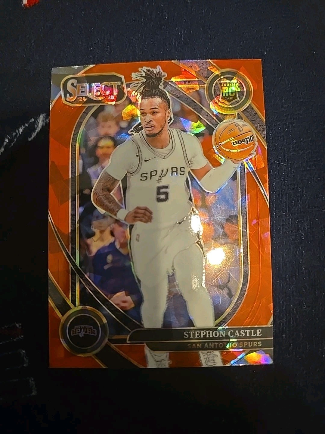 2024-25 Panini Select - Courtside Stephon Castle #292 Red Wave Prizm (RC)