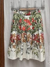 Talbot Linen Blend Floral Tropical Hawaiian Lined Pencil Skirt Size 8