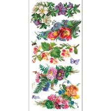 Violette Stickers Floral Corners Sticker Sheet Botanical Flowers Scrapbook Craft