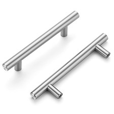 Home Expert 30 Pack 3-1/2 Inch Brushed Nickel Cabinet Pulls Silver Stainless