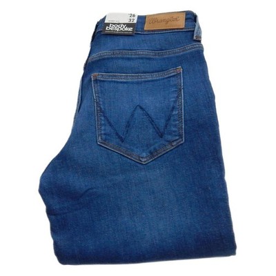 Wrangler 615 Skinny Jeans Body maßgeschneidert Größe 8 Taille 26 Bein 32 W26 L32 (Q7235)