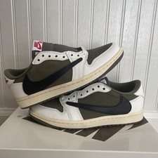 Size 5.5M / 7W Travis Scott X Air Jordan 1 Low OG Medium Olive Black Sail