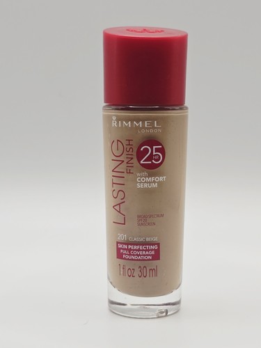 Rimmel Lasting Finish 25 Stunden vollflächige Foundation, 201 klassisches Beige. Menge:1