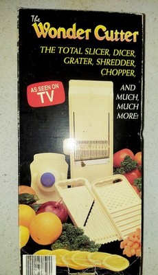 Vintage The Kitchen Wonder Cutter Slicer Grater Shredder Chopper, As Seen on TV