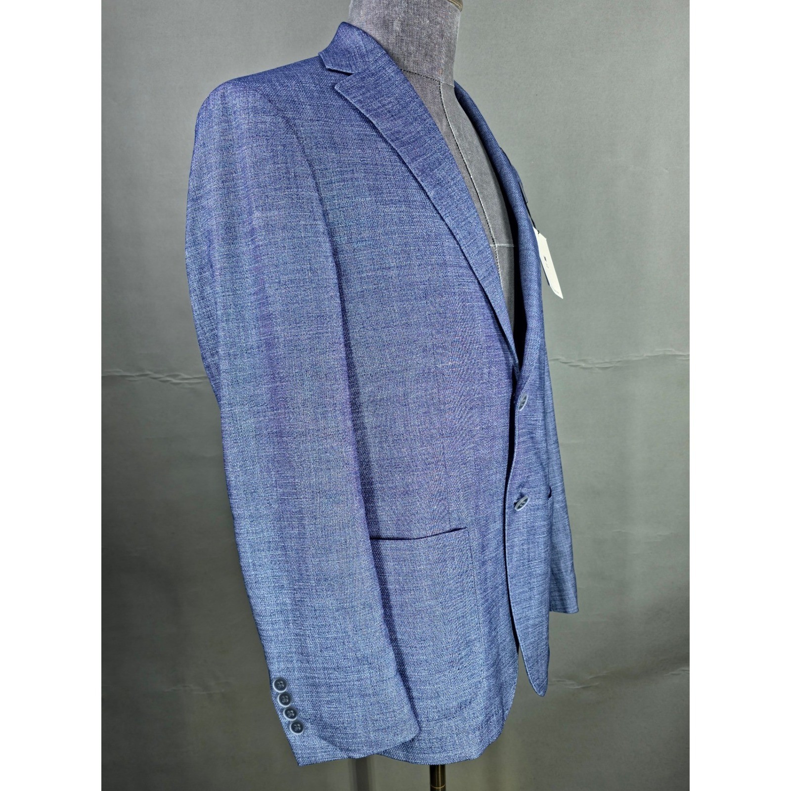 Calvin Klein Sport Coat Mens 40R Blue Mariano Slim Fit Blazer Suit Jacket *Flaws thumbnail 3