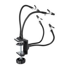 Soldering Helping Hands,Third Hand Tool with Arms & 4 Alligator Clip,Black,10"