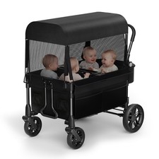Fldofaves 4 Seat Kid Wagon Stroller Heavy Duty with Canopy